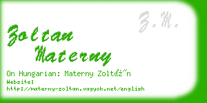 zoltan materny business card